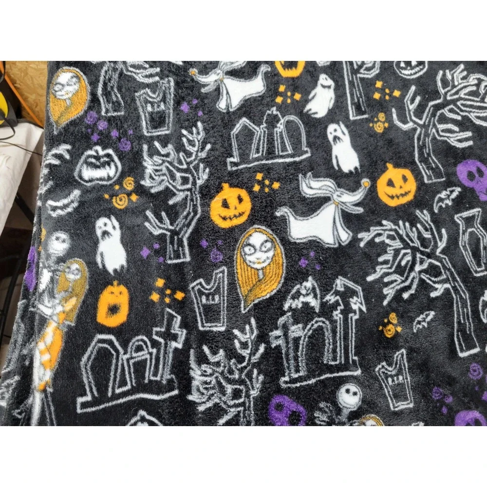 The Big One Disney Nightmare Before Christmas Jack Sally Plush Throw Blanket